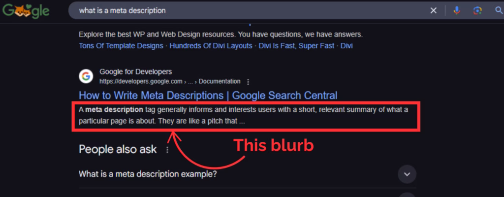 What is a meta description - SEO for the clueless
