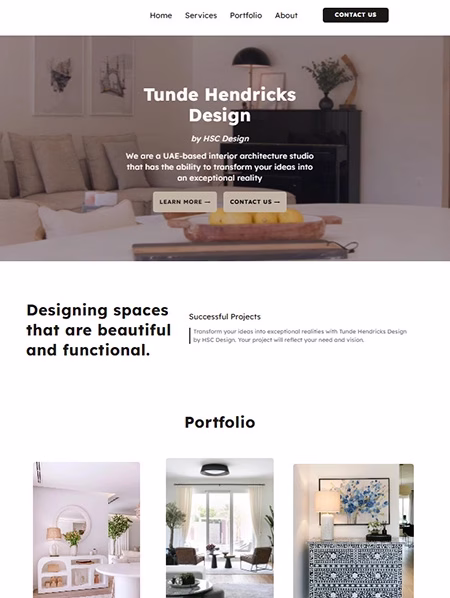 Tundehendricks.com website